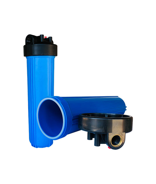 20" Big Blue Water Filter Housing - Brass Port White O Ring 